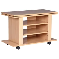 TV-Rack Luca mit Rollen Buchefarben