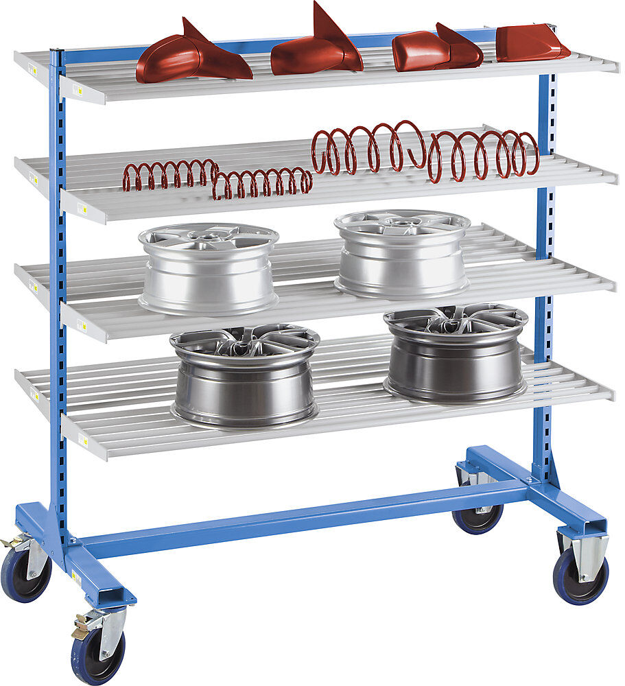 Tragarm-Regalwagen, Tragfähigkeit 500 kg, Grundmodell ohne Tragarme eurokraft pro