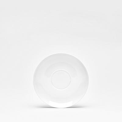 Van Well Jumbo-Untertassen York, 6-teilig, Porzellan weiß, Ø 17,5 cm