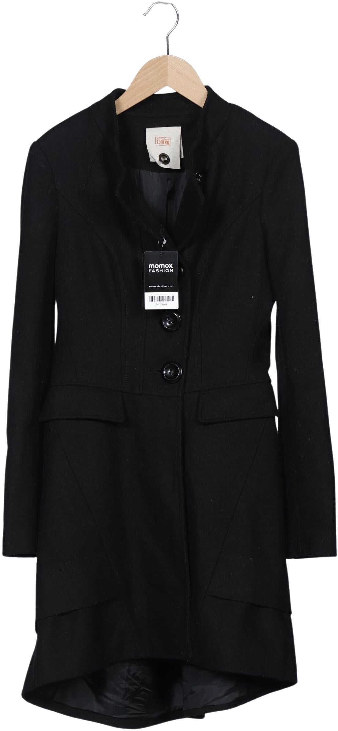 Object Damen Mantel, Schwarz, Gr. XS, Synthetik / Wolle - Second Hand