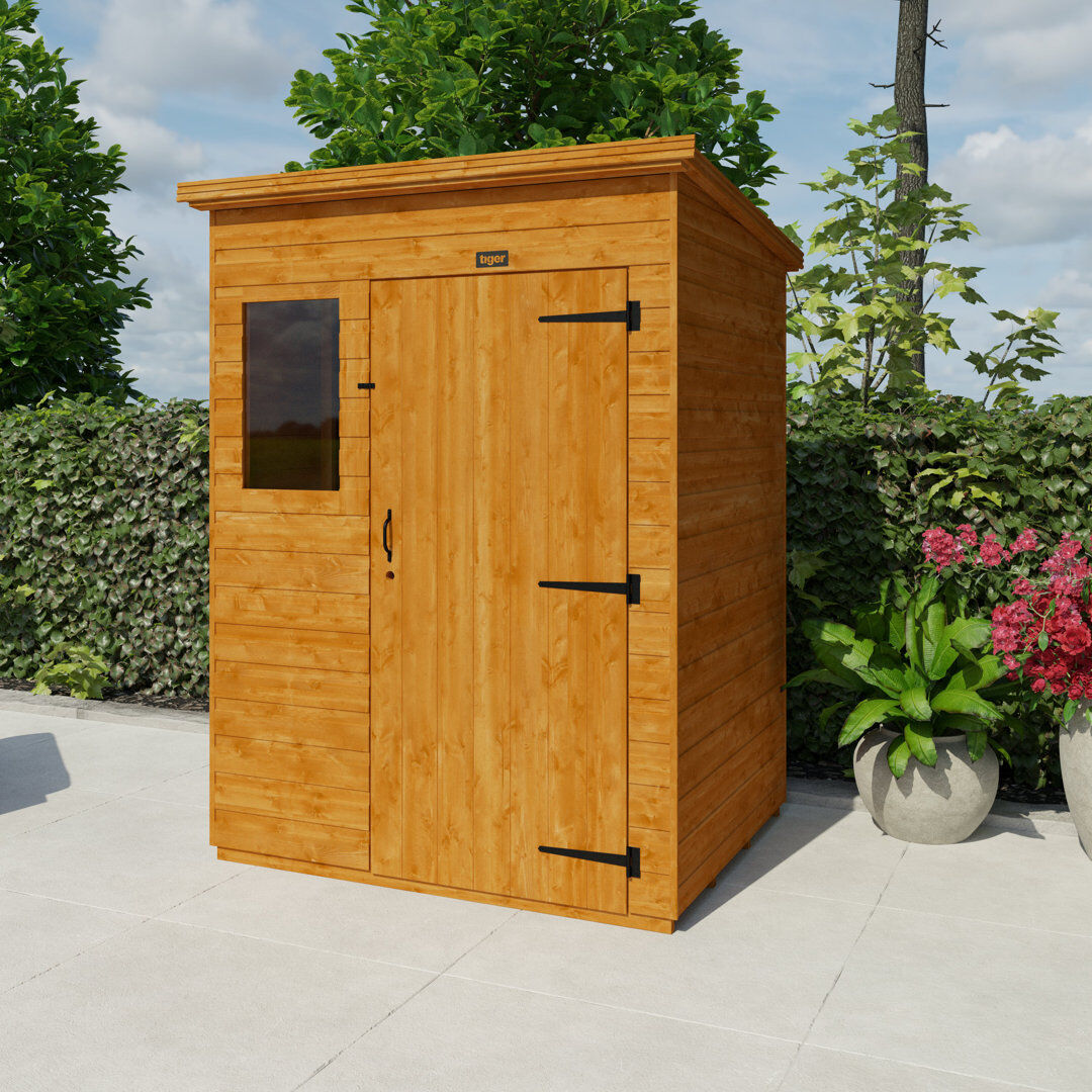 Tiger Sheds 5x4w Tiger Shiplap Pent Orange 144.78cm W X 114.81cm D X 203.96cm H