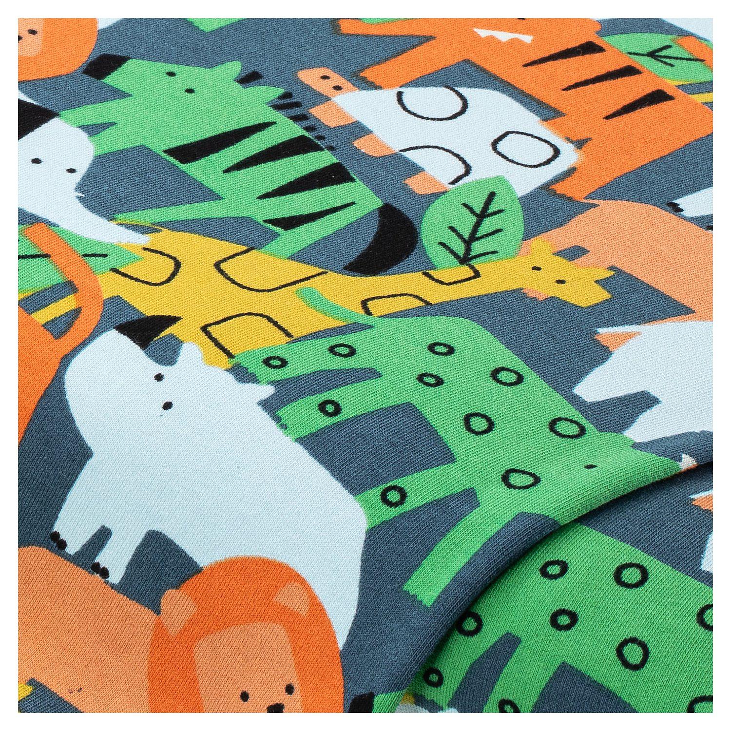 Sweat / French Terry "Tiere", blau-color