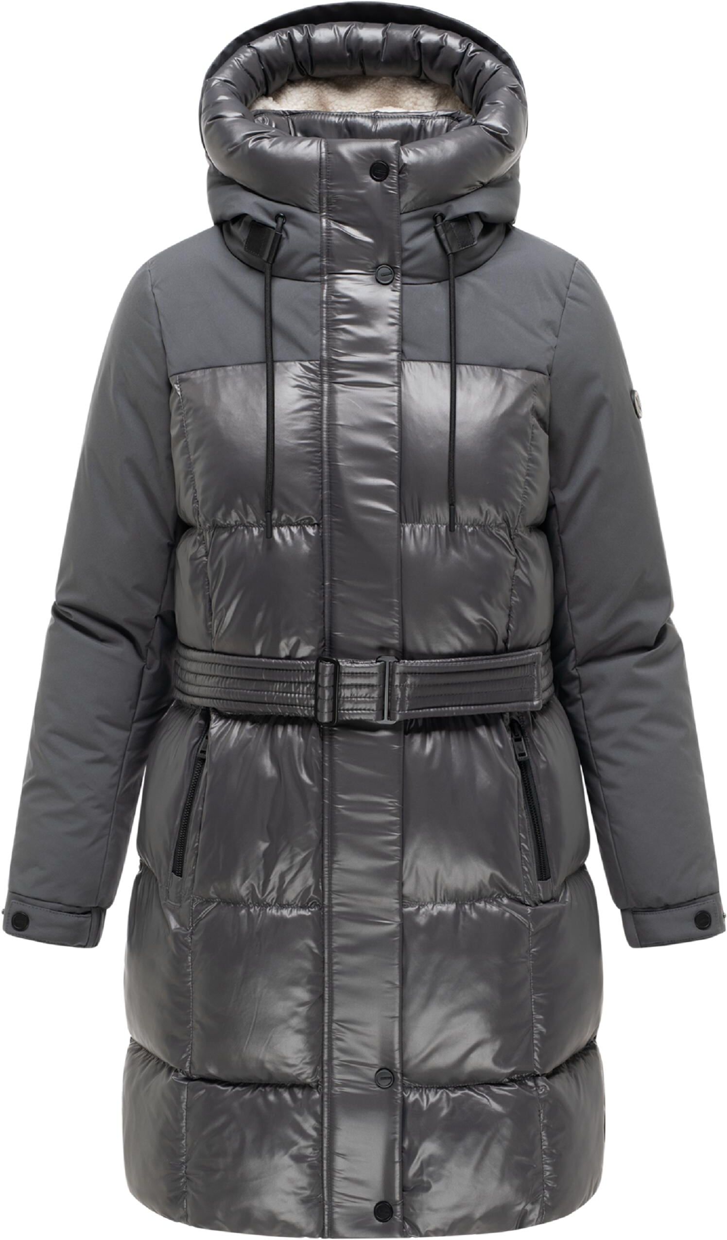 Steppmantel NAVAHOO "Steppmantel Mandelkuss 14", Damen, Gr. XS, anthrazit, Mäntel Steppmantel