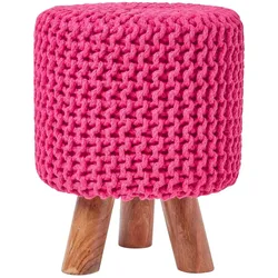 STRICK-HOCKER pink, Dreibein 32/32/42 cm