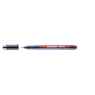 Edding 1800-07-002 1800 Faserzeichner profipen - 0,7 mm, rot