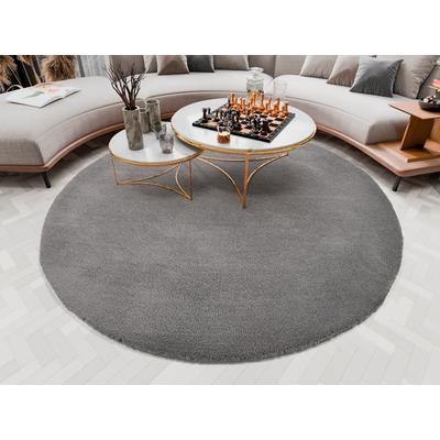 Hochflor-Teppich OCI DIE TEPPICHMARKE "Soft Dream", grau, H:30mm Ø:200cm, Kunstfaser, Teppiche, weich durch Microfaser, Shaggy, Langflor, Wohnzimmer