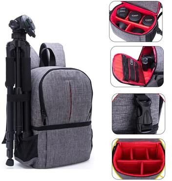 Uplift Picks JINNUOLANG Waterproof Camera Backpack Fashion Travel Photography Bag black