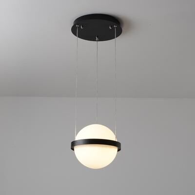 On Spot Shop Modern LED Glass Ball Pendant Light, Creative Hanging Lamp For Plants, Garden, Home Decoration, Stylish Flower Pot 1 Head cold White