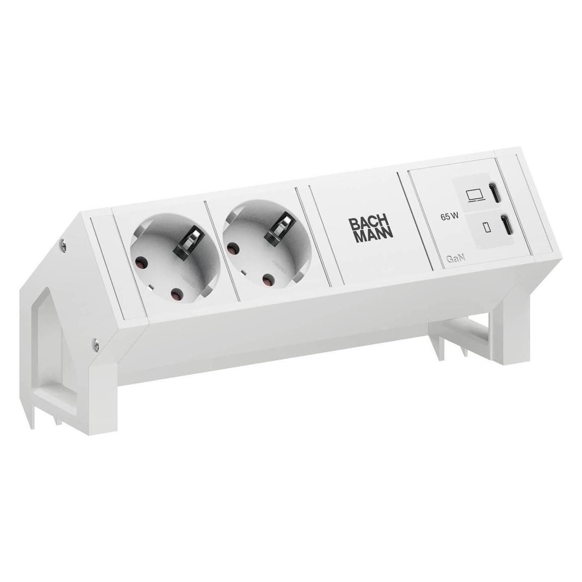 Bachmann DESK2 PURE WHITE 2xCEE7/3 (2x, CEE 7/3) (BM0022040)