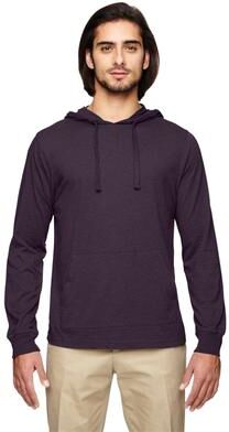 econscious EC1085 Eco Jersey Pullover Hooded Long Sleeve T-Shirt in Eggplant size Large   Organic