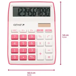 GENIE Tischrechner 840p weiß/pink