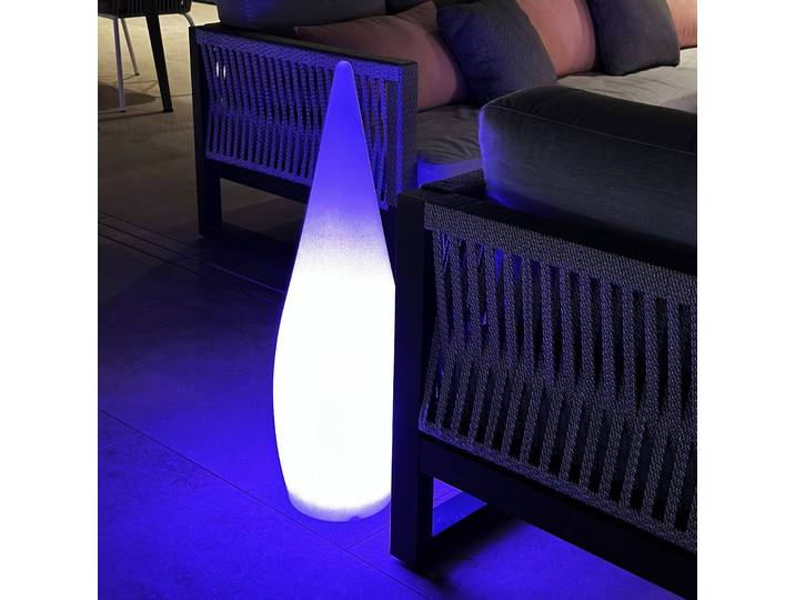 Lumisky LED-Solar-Terrassenlampe Classy weiß, Höhe 80 cm, RGBW, weiß / opal, Kunststoff