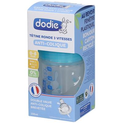 Dodie Zuigfles Transparant Valentin Lagoon 0-6 Maanden 150 ml Flaschen