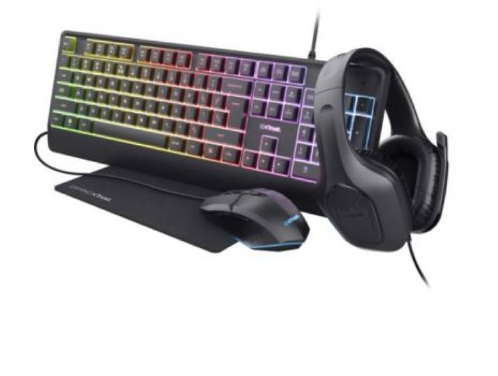 Trust - Clavier Gamer Sans Fil Pack Gaming Quadrox