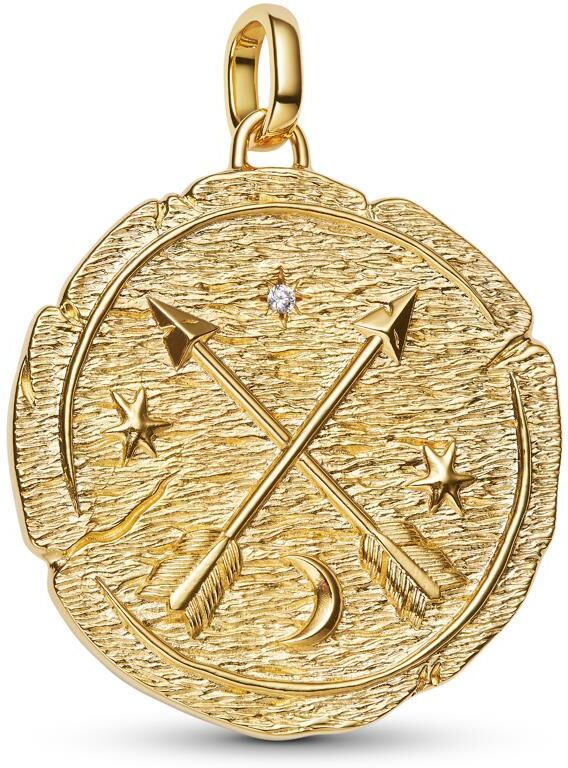 PANDORA Gekreuzte Pfeile Charm-Anhänger, vergoldet, Talisman gold