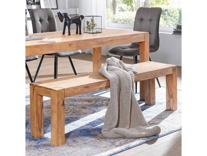 Sitzbank Damme 120 x 45 x 35cm Braun