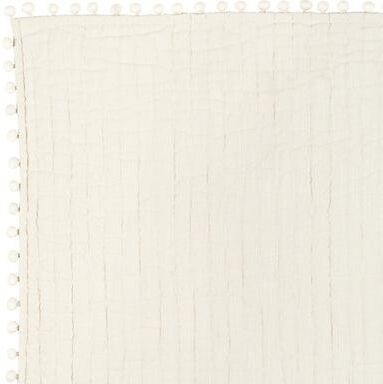 Audree Pom Pom Quilt - Ivory, Twin - Ballard Designs