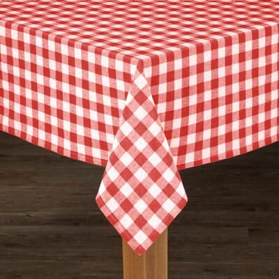 Fabstyles Country Check Cotton Tablecloth