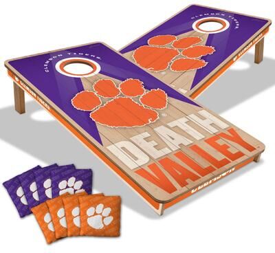 Skip's Garage Clemson Tigers NCAA 2x4 Professional Cornhole Board Set