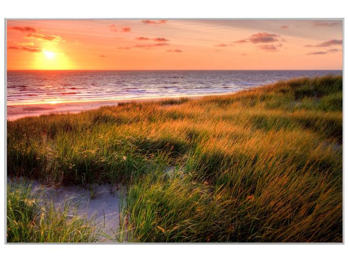Bild mit Rahmen Sonnenuntergang am Meer 2 image LAND