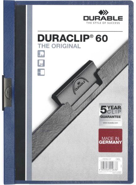 Durable Duraclip 60 Clipmappe   A4   Mørkeblå