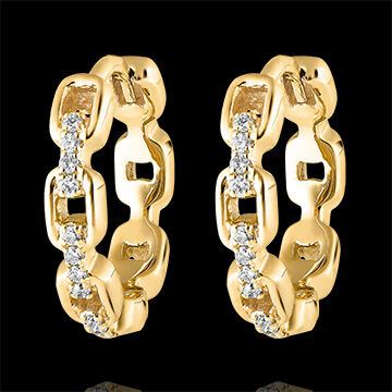 Edenly Creolen Auge des Orients - Kubanische Kettenglieder - 18 Karat Gelbgold