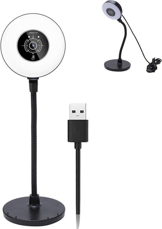 Ouitble Streaming Webcam met Automatische Focus en 5MP - Zwart