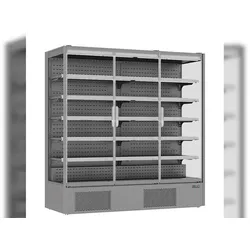 KLIMAITALIA Belüfteter Wandschrank, 3 Seiten, Glas, 3 Türen. Positive Temperatur. LED-Beleuchtung. Temperatur -1°C/+5°C.  Modell VISION 200