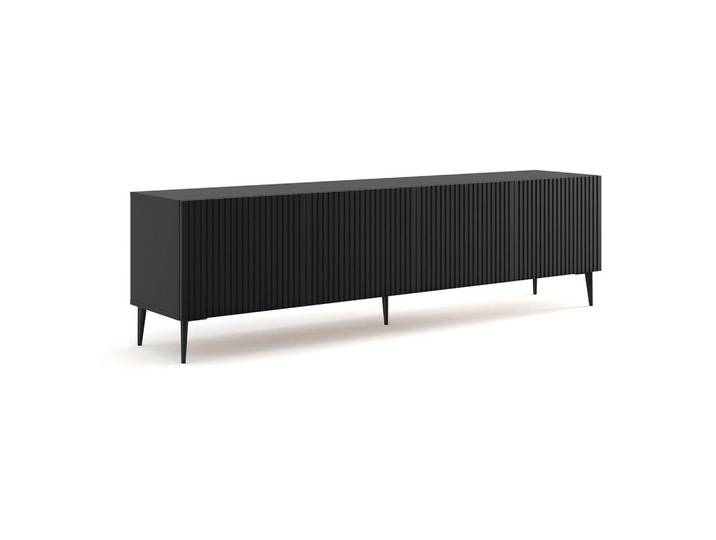 Petits-meubles Tv-Möbel Philaé Schwarz, 200x56x42 cm, Wohnzimmer, TV Möbel, TV-Ständer