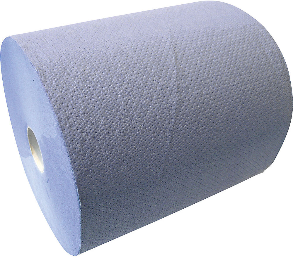 Papierhandtuchrolle, Zellstoff, blau, 3-lagig, Breite 203 mm, VE à 6 Rollen CWS