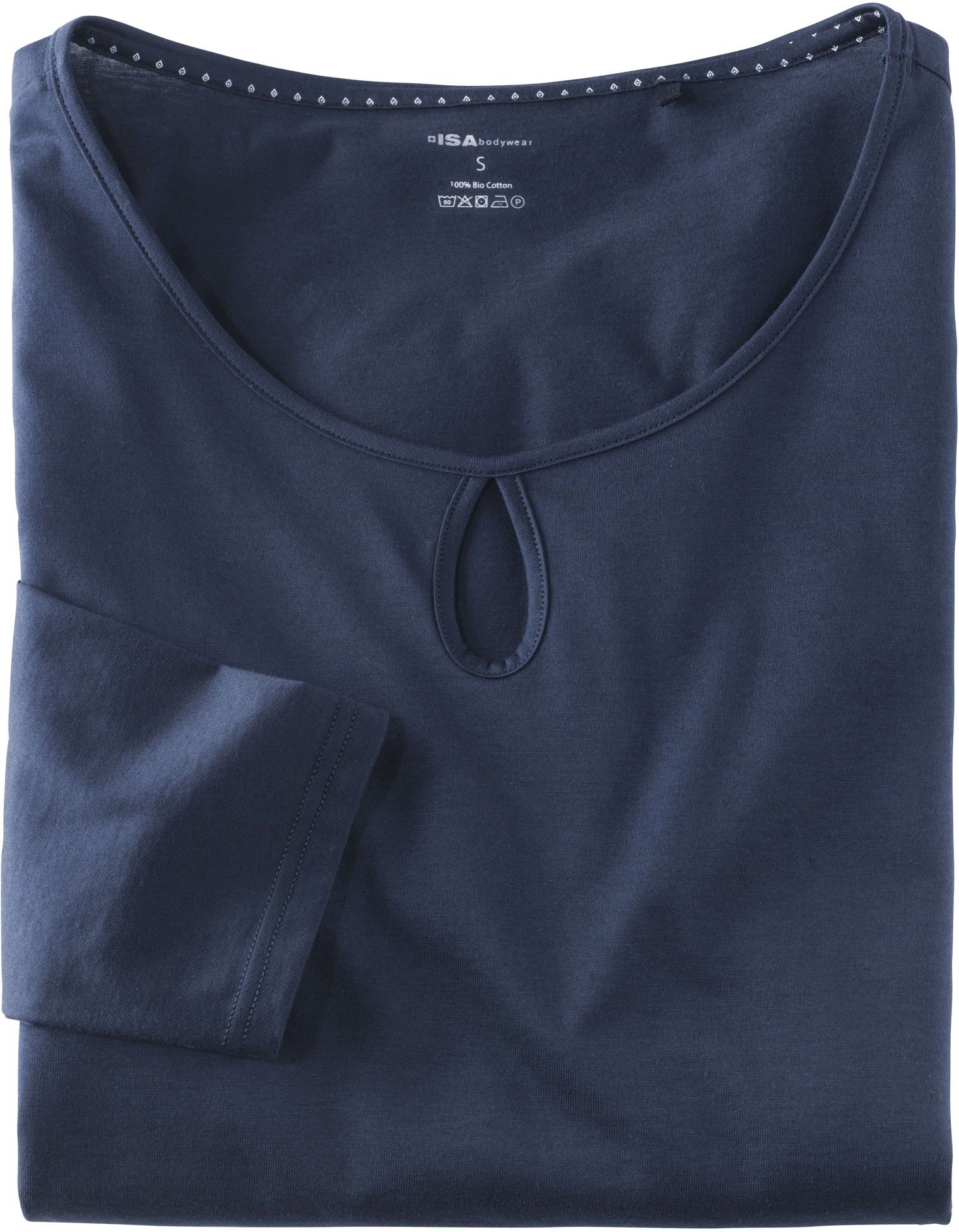 Pyjama ISA BODYWEAR "Pyjama lang", Damen, Gr. XL, blau (dunkelblau), Obermaterial: 100% Baumwolle CO(Bio)., Homewear-Sets Pyjama dunkelblau XL