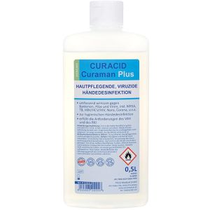Curacid Desinfektionsmittel 110151, Curaman Plus, für Hände, alkoholisch, Euroflasche 500 ml