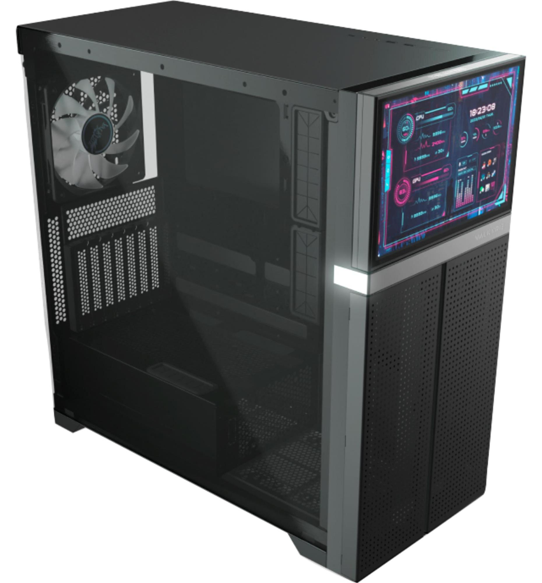 Valkyrie VK02 LCD , Tower-Gehäuse, (Tempered Glass)