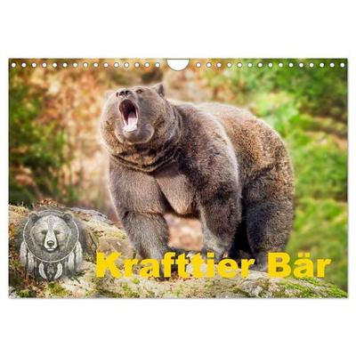Krafttier Bär (Wandkalender 2027 DIN A4 quer), CALVENDO Monatskalender