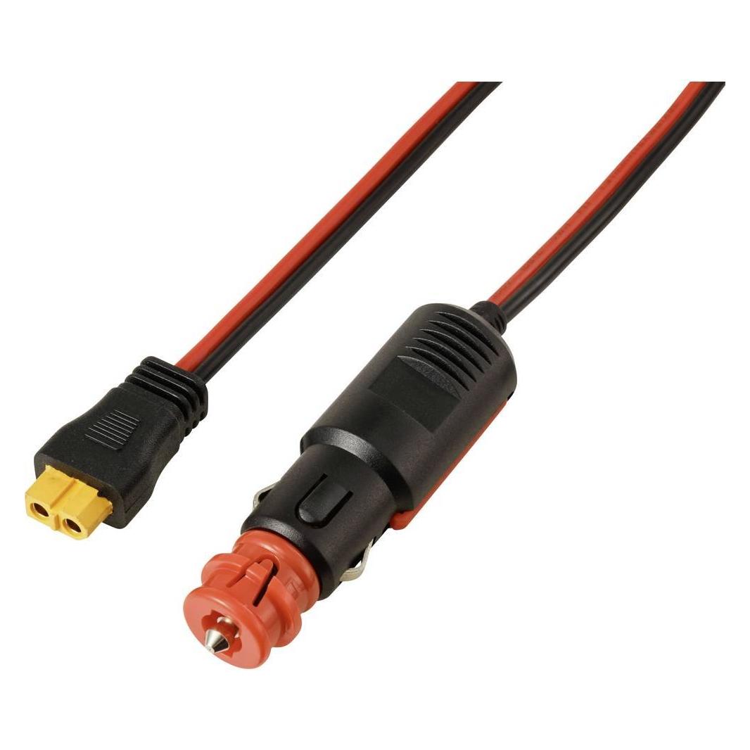 Tru Components Zigarettenstecker auf XT60-Kabel 2 m TC-13619280 Schwarz, Rot In (TC-13619280)