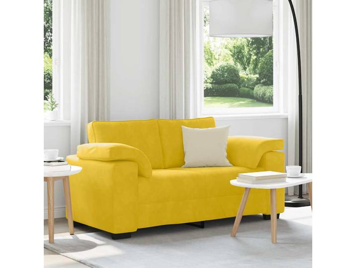 vidaXL Zweisitzer-Sofa Gelb 160x77x82 cm Samt