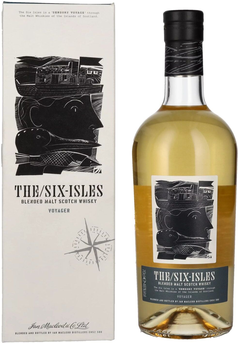 The Six Isles Whisky The Six Isles Blended Malt Scotch Whisky VOYAGER 46% Vol. 0,7l in Geschenkbox