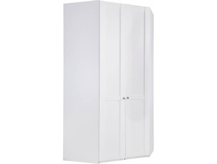 Eckkleiderschrank WIMEX New York , weiß, B:90cm H:208cm T:56cm, Schränke, Eckkleiderschrank, inklusive LED Beleuchtung innen