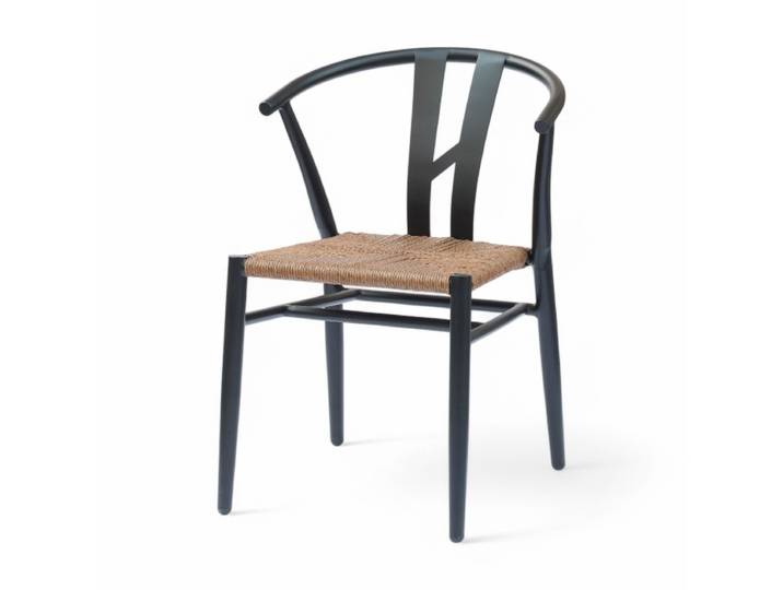 Chaise design OSLO - Intérieur / Extérieur - Noire - Assise