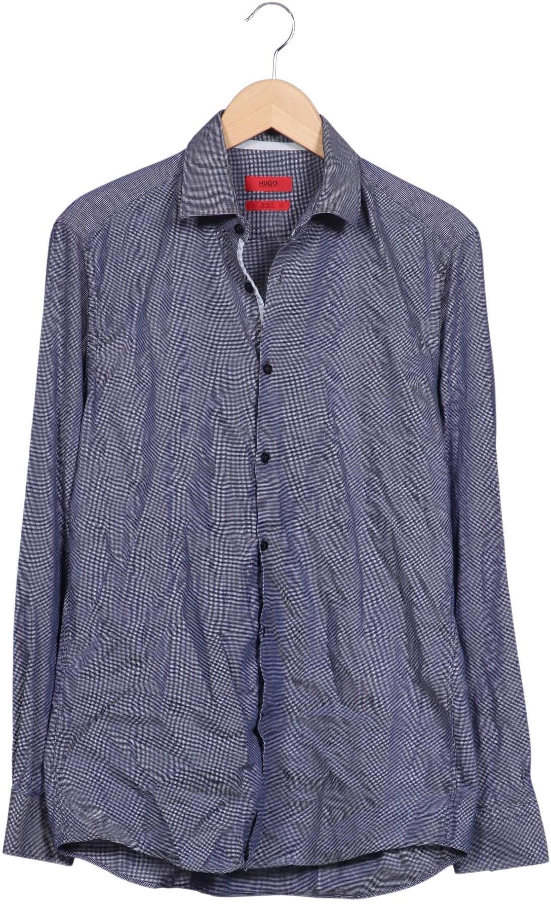 Hugo by Hugo Boss Herren Hemd, Blau, Gr. 39, Baumwolle - Second Hand