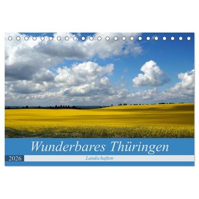 Wunderbares Thüringen - Landschaften (Tischkalender 2026 DIN A5 quer), CALVENDO Monatskalender