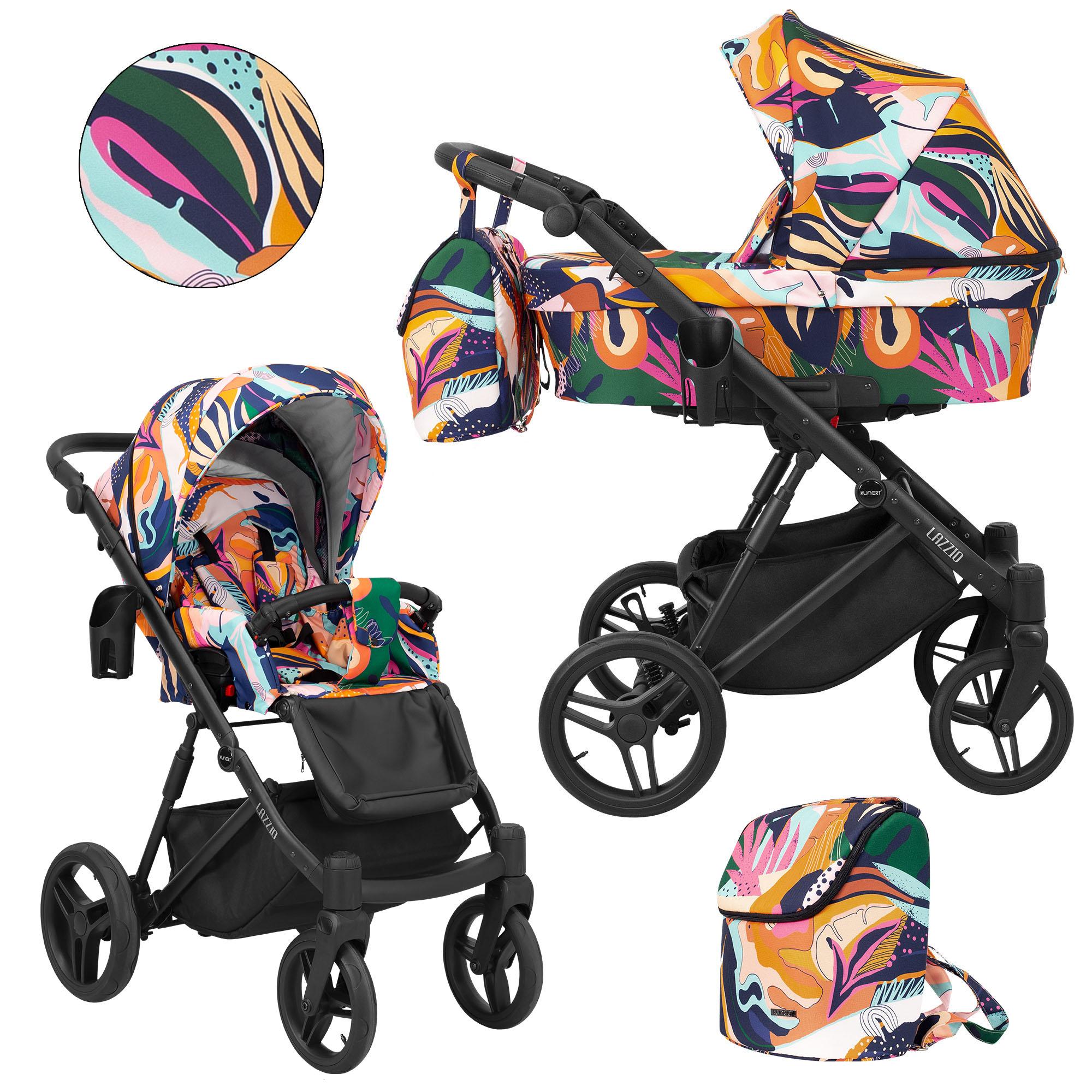 KUNERT LAZZIO Kinderwagen 2in1 - Babywanne, Sportsitz, Faltbar, Polen BUNT 2IN1