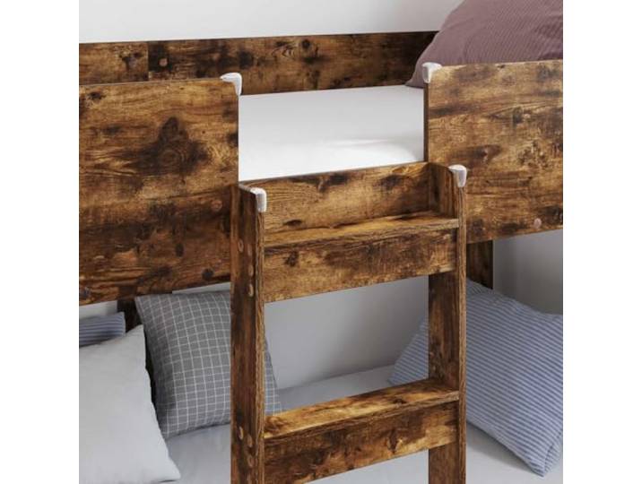 KTHLBRH Etagenbett Eiche Rauchgrau 80 x 200 cm Technisches Holz, 2-Sitzer, platzsparendes Design, einfache Reinigung, für Kinderzimmer