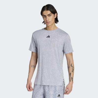 T-Shirt ADIDAS PERFORMANCE "D4T PRIMELIFT T", Herren, Gr. XXL, grau (halo silber, grau), Obermaterial: 70% Polyester, 30% Baumwolle, Shirts T-Shirt