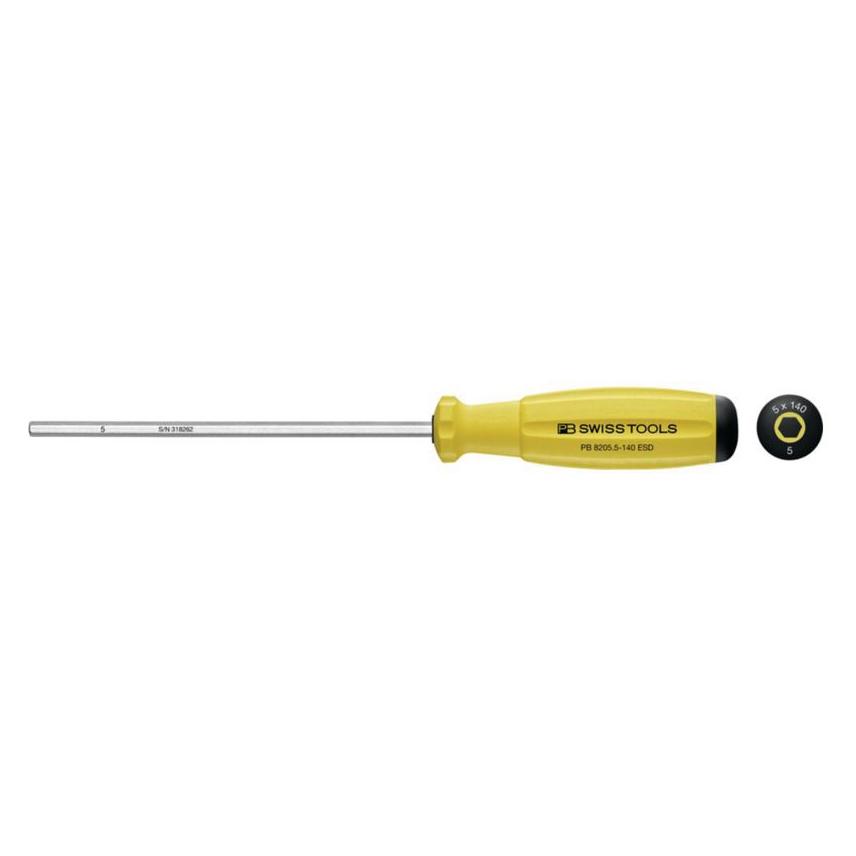 PB Swiss Tools Stiftschlüssel PB8205 2 ESD (Innensechskant) (PB 8205.2-80 ESD)