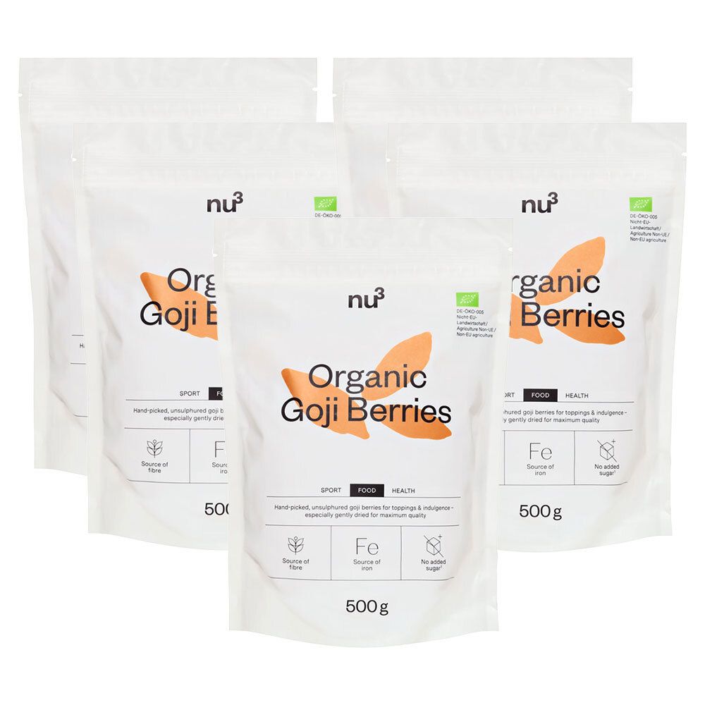nu3 Bio Goji Beeren 5x500 g Früchte