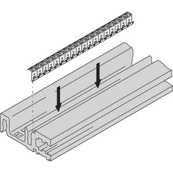 SCHROFF Modulschiene Typ H-VT stabil, mit EMV-Dichtung - MODULSCH. H VT 84TE EMC
