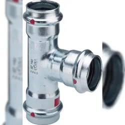 VIEGA T-Stück reduziert Prestabo Stahl verzinkt 35x22x35mm