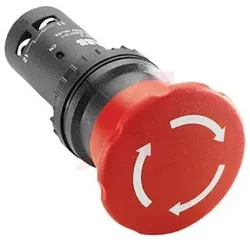 ABB Emergency Stop 2 NC Twist Release 40mm, Schalter + Taster, Rot