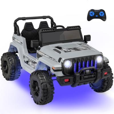 Costway 12V Kids Ride-on Jeep Car with 2.4 G Remote Control-Gray